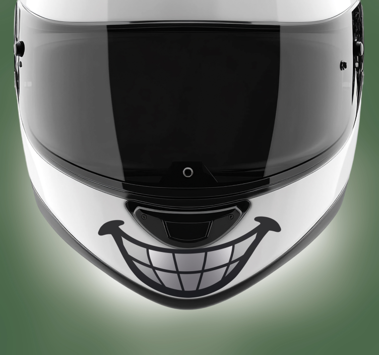 Calcomanía para moto diseño de dientes divertidos - TenVinilo