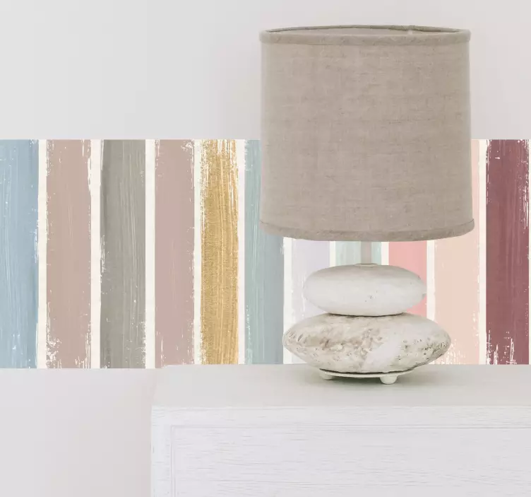 Cenefa adhesiva pinceladas de tono tierra - TenVinilo