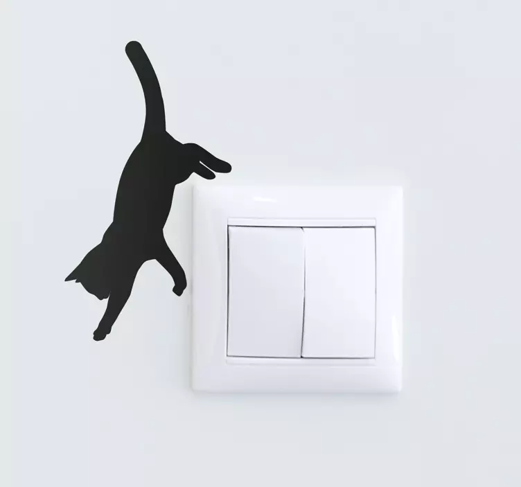Vinilo decorativo Gato a punto de saltar - TenVinilo
