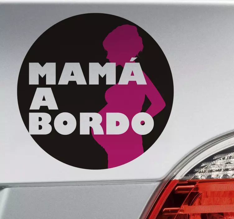 Pegatina mamá a bordo - TenVinilo