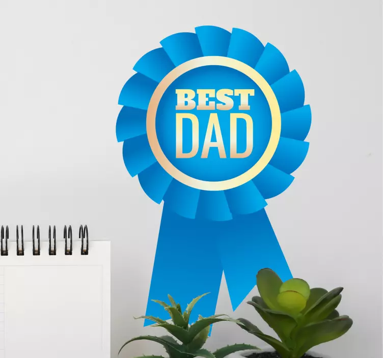 Pegatina medalla best dad - TenVinilo