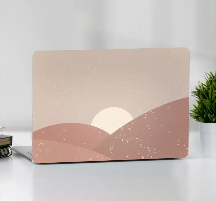 Vinilo para portátiles crepúsculo en las dunas - TenVinilo