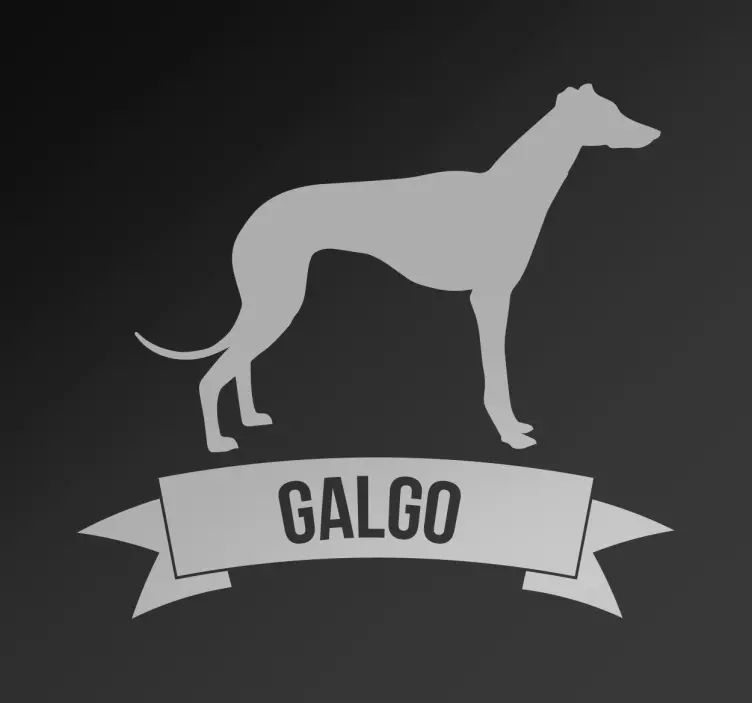 Pegatina perro galgo monocolor - TenVinilo