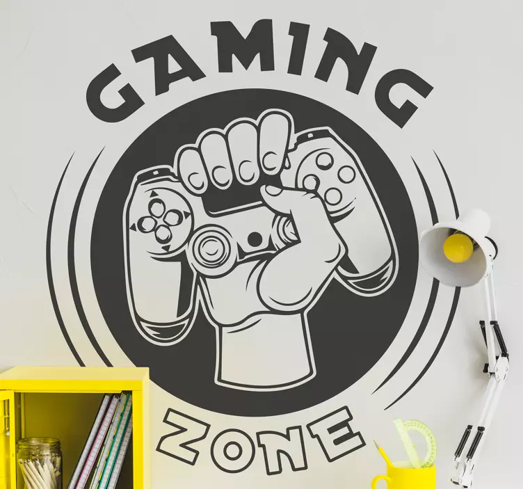 Vinilo PlayStation Insignia mano sujetando el joystick - TenVinilo