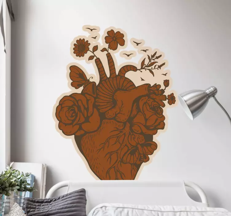 Vinilo vintage Corazón retro - TenVinilo