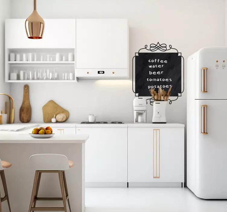 Vinilo vintage pizarra negra - TenVinilo