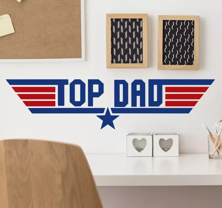 Pegatinas para padres top dad - TenVinilo