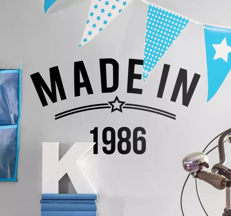 Pegatinas personalizables año hecho en - TenVinilo