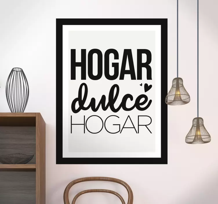 Póster adhesivo hogar dulce hogar - TenVinilo
