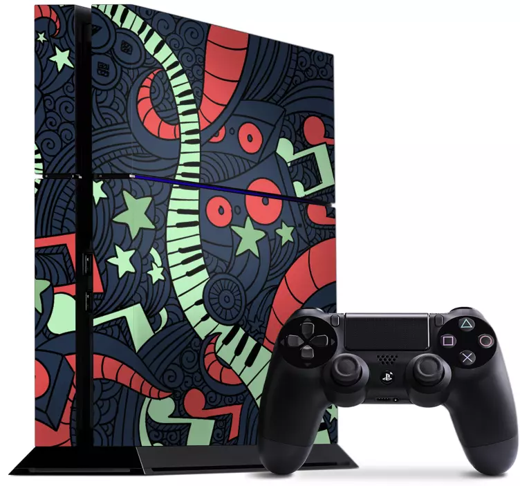 Skin ps4 arte inspirado en la música - TenVinilo
