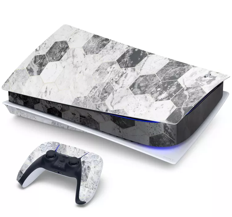 Skin PS4 concepto hexagonal - TenVinilo