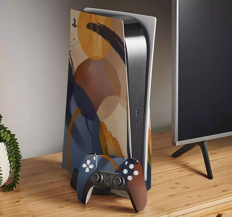 Skin ps4 configuración de colores abstractos - TenVinilo