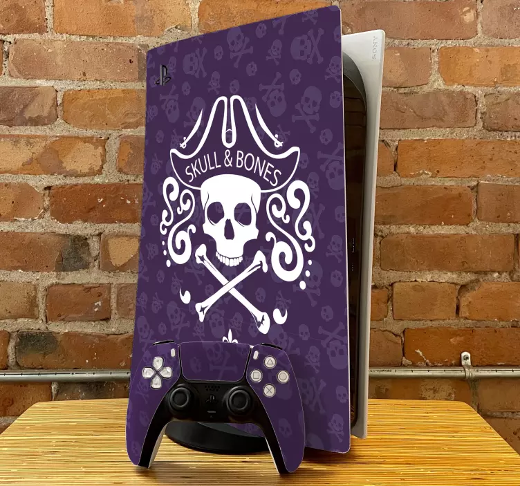 Skin ps4 diseño calavera pirata - TenVinilo