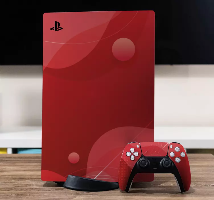 Skin ps4 diseño rojo elegante - TenVinilo