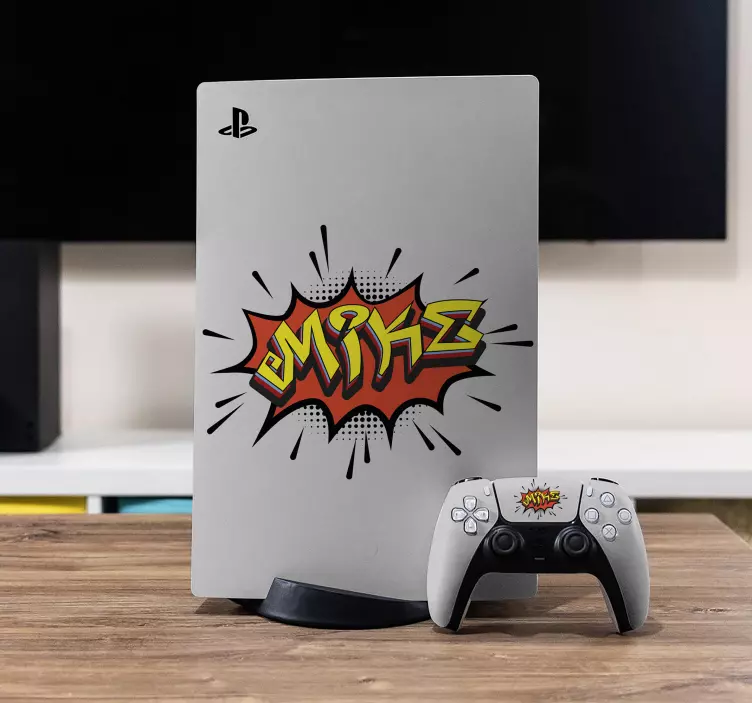 Skin PS4 emblema de estilo cómico - TenVinilo