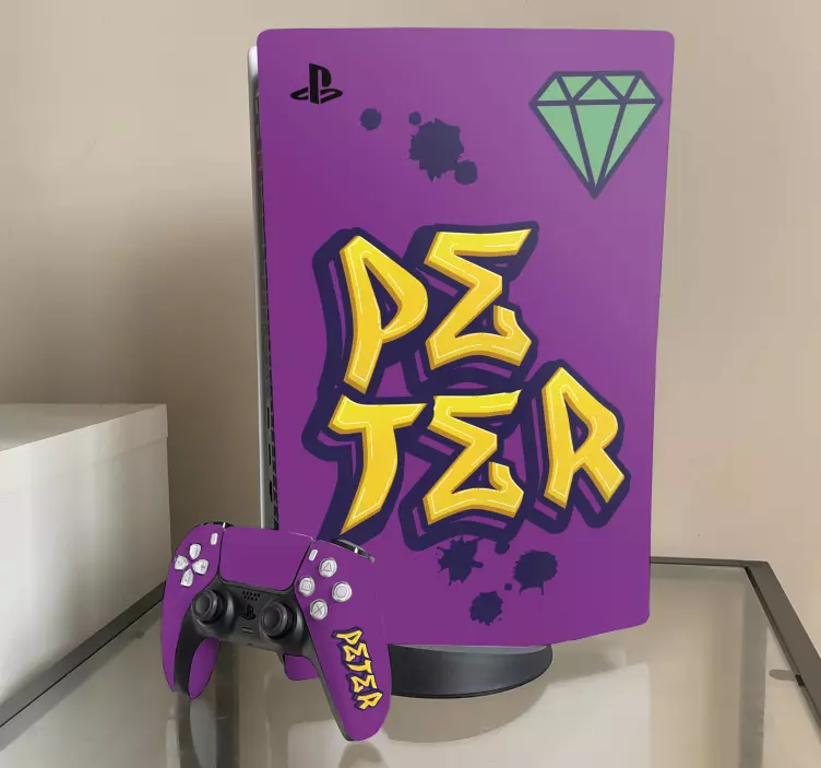 Skin PS4 nombre de grafiti de juego - TenVinilo