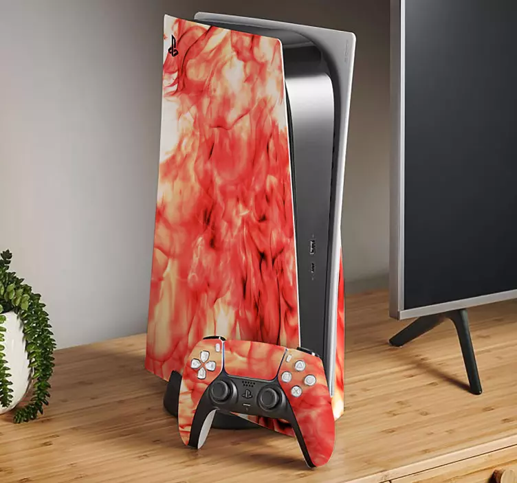 Skin ps4 funda con diseño de llamas - TenVinilo