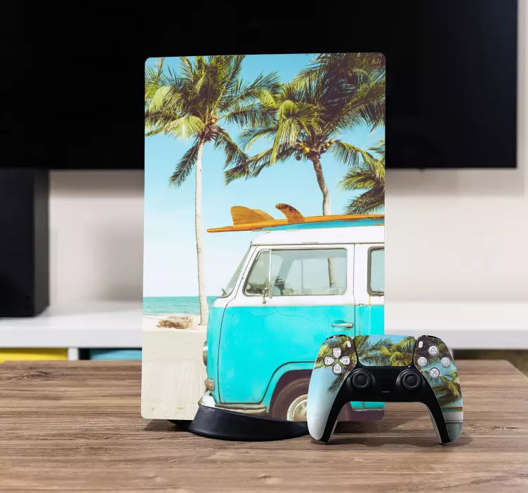 Skin ps4 furgoneta surf tropical - TenVinilo