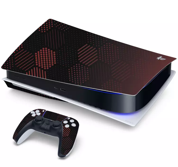 Skin ps4 gráficos hexagonales - TenVinilo