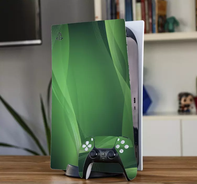 Skin ps4 patrón verde elegante - TenVinilo