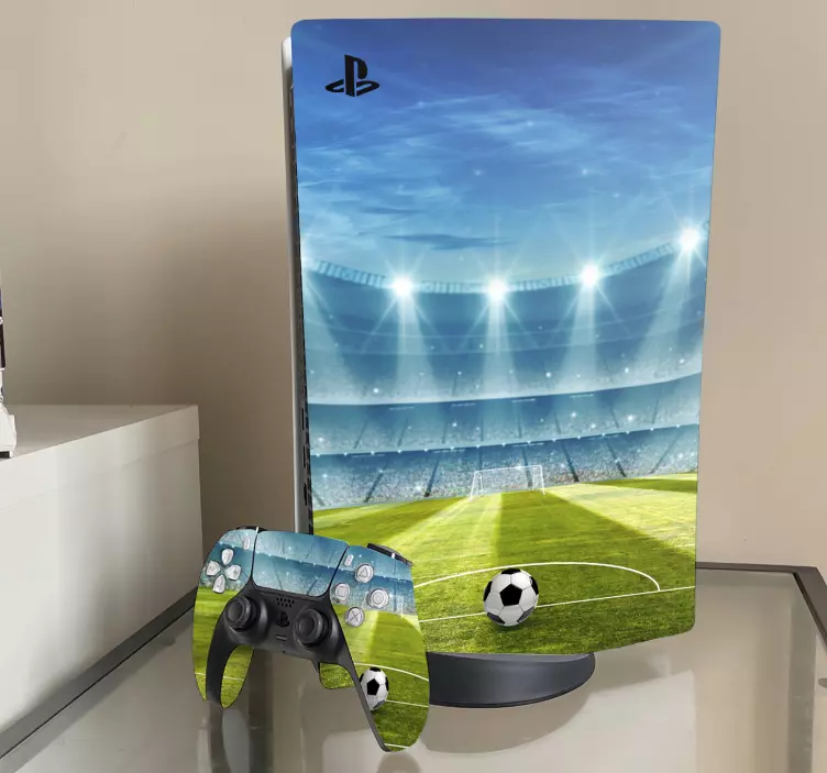 Skin ps4 tema campo de fútbol - TenVinilo
