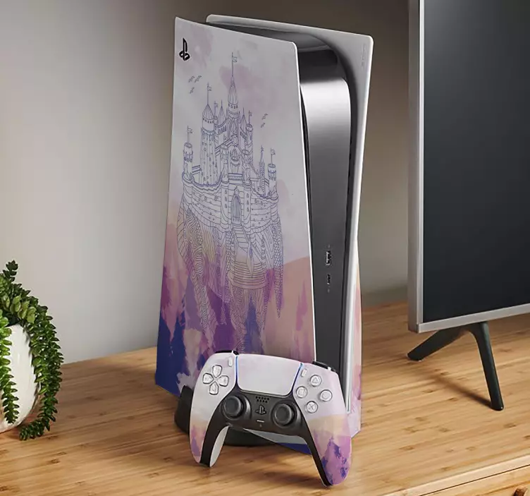 Skin ps4 tema fantasía de castillo - TenVinilo