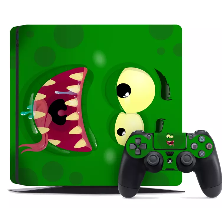 Skin ps4 tema monstruo verde - TenVinilo