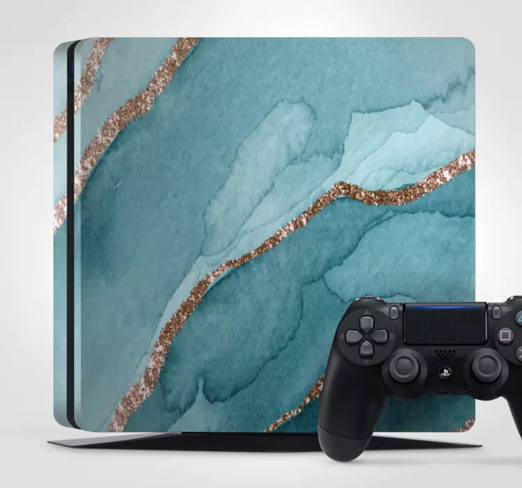 Skin PS4 textura de geoda de agua - TenVinilo