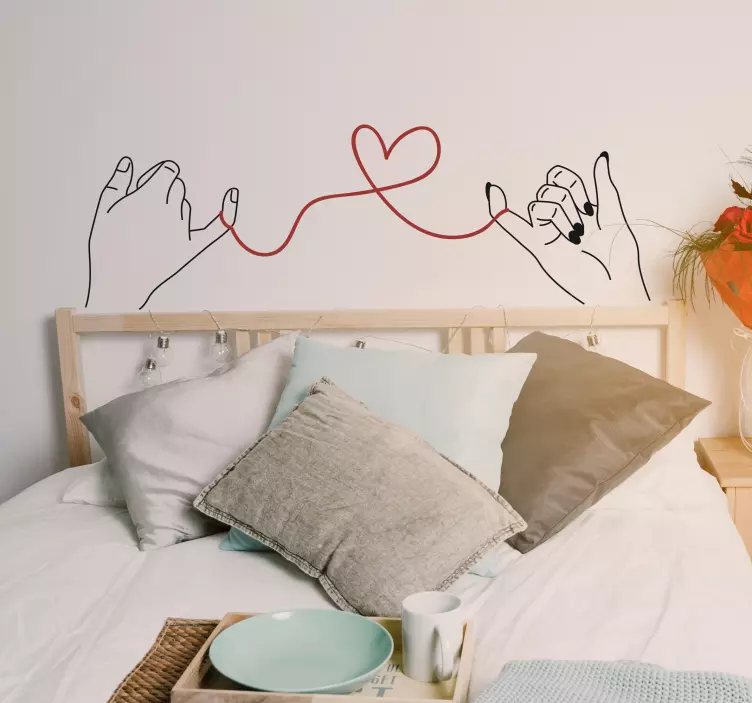 Vinilo cabecero de amor el hilo rojo - TenVinilo