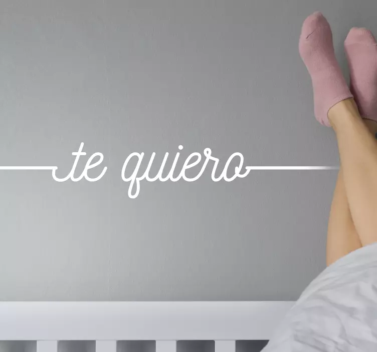 Sticker de amor línea te quiero - TenVinilo