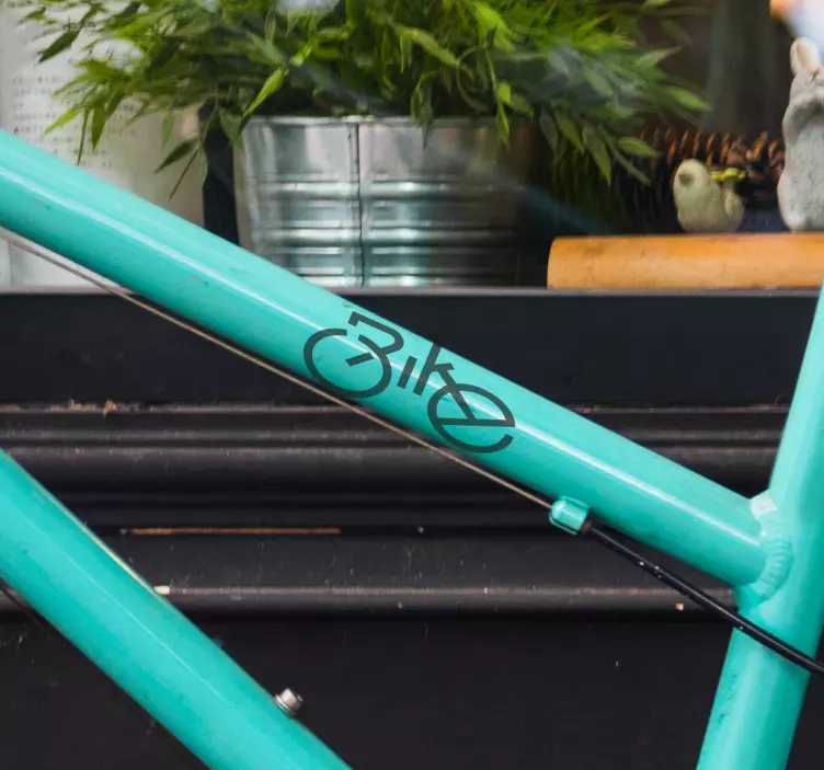 Vinilo bicicleta frase bike forma bici - TenVinilo