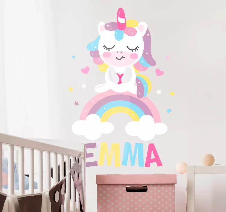 Vinilo de unicornio para pared para niños - TenVinilo