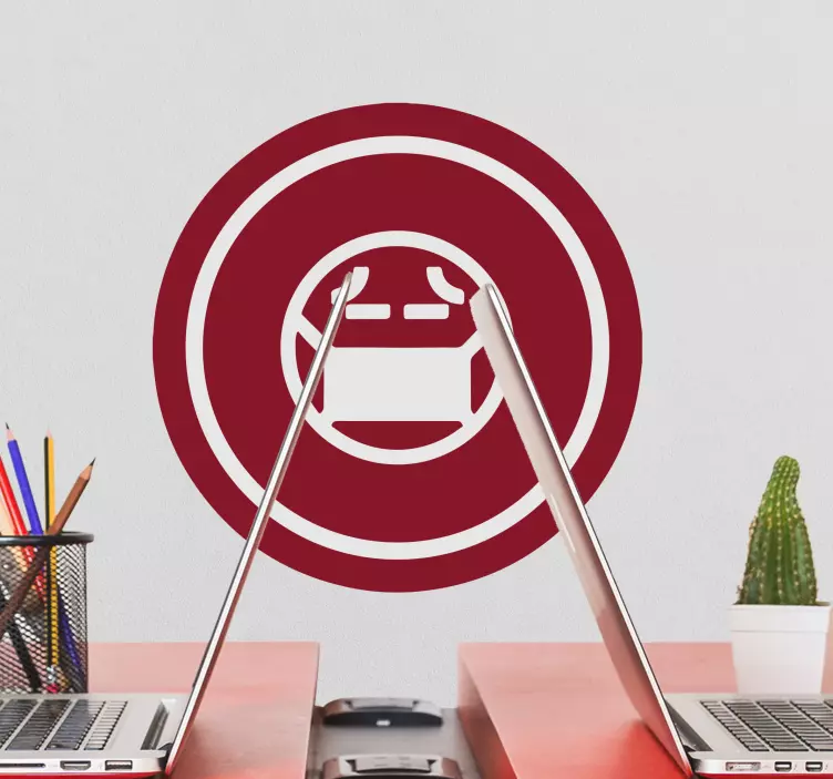 Vinilo abstracto figura circular enmascarada - TenVinilo