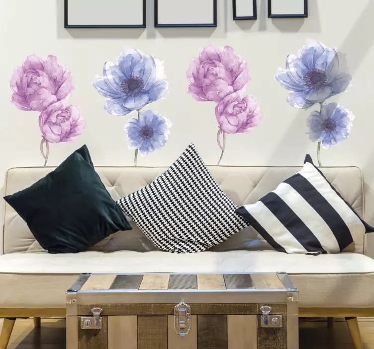 Vinilo decorativo de flores - TenVinilo