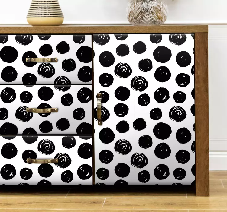 Vinilo para mueble patrón de puntos bold - TenVinilo