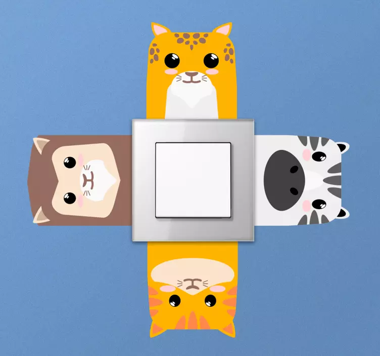 Vinilo animal salvaje set de animales - TenVinilo