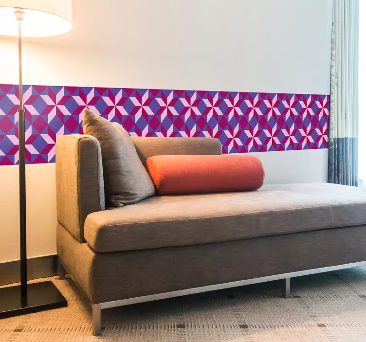 Vinilo azulejo hidráulico geométrico - TenVinilo