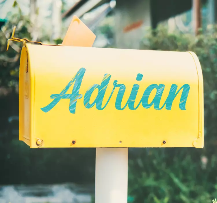 Pegatina para buzón nombre clásico personalizable - TenVinilo