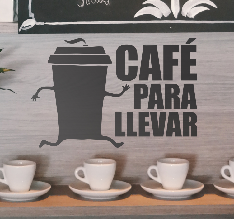 Vinilo para cafetería de café para llevar - TenVinilo