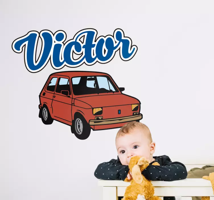 Vinilo coche para niños pequeños - TenVinilo