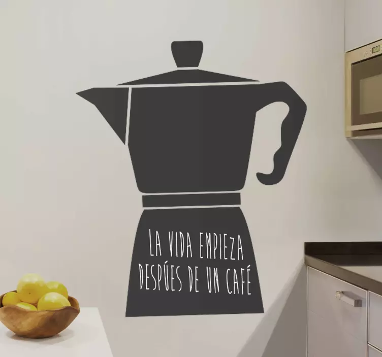 Vinilo cocina la vida empieza después del café - TenVinilo