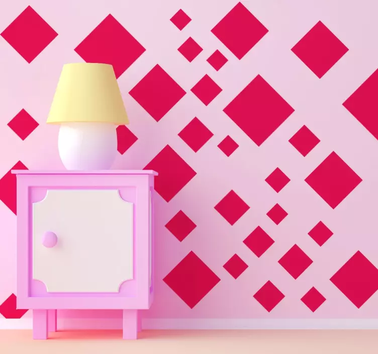 Vinilo cuadrados geométricos tamaños - TenVinilo