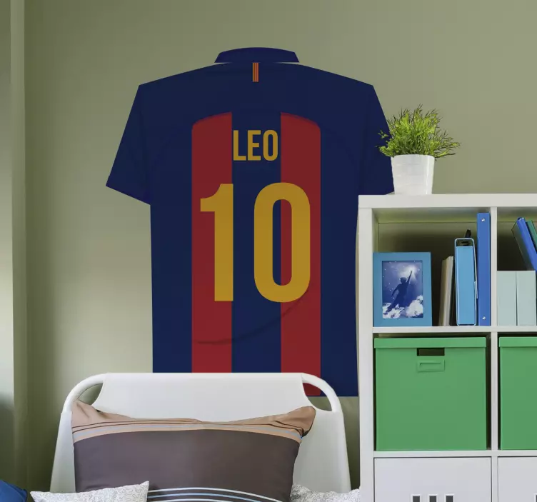 Vinilo fútbol camiseta Messi - TenVinilo
