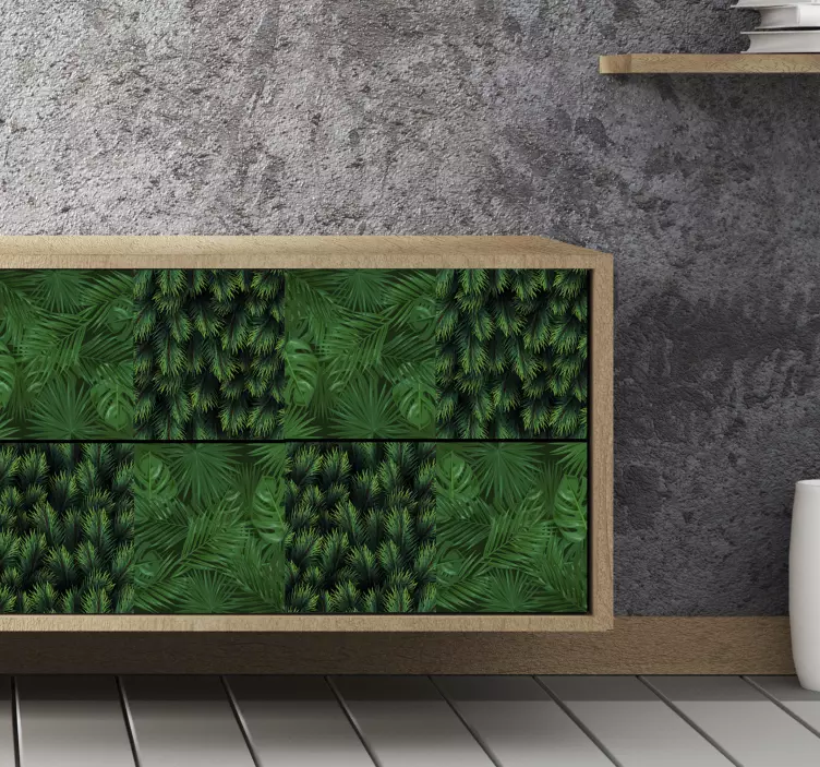 Vinilo decorativo de muebles con tono verde - TenVinilo