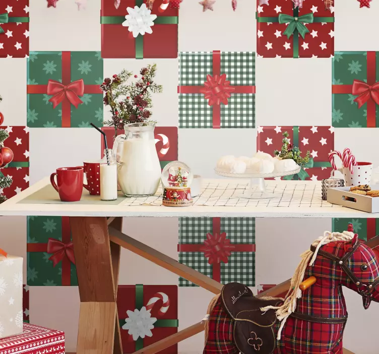 Pegatinas de navidad Paquete de cajas de regalo - TenVinilo