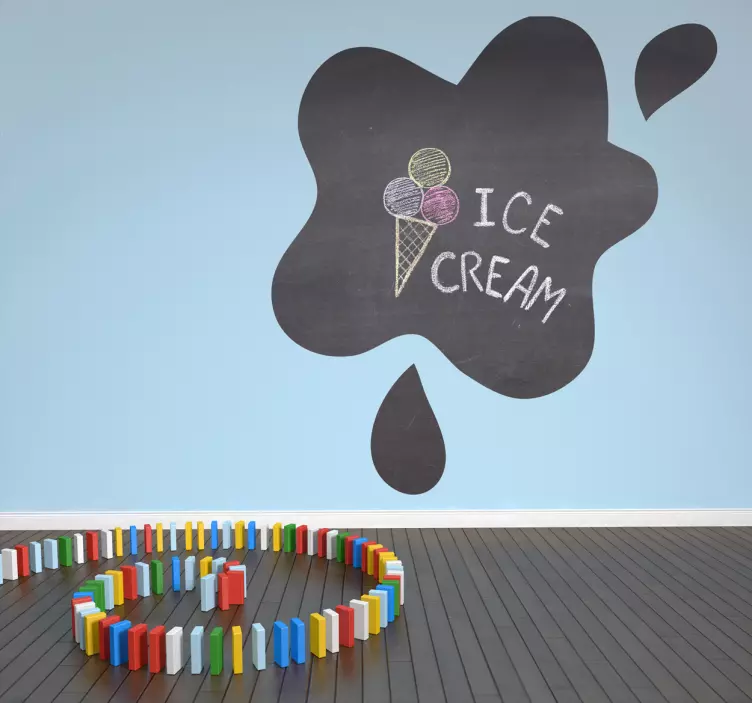 Vinilo pizarra silueta salpicado - TenVinilo