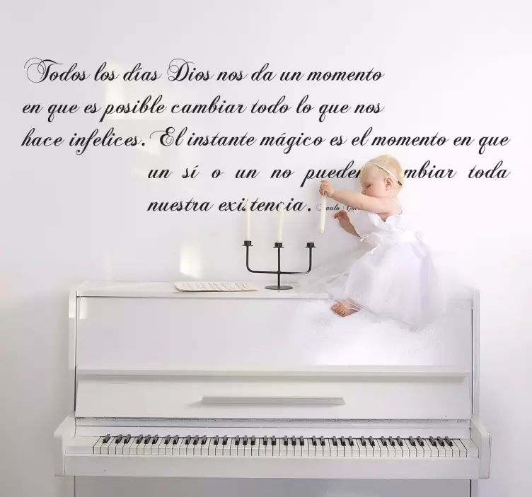 Vinilo de texto instante coelho - TenVinilo