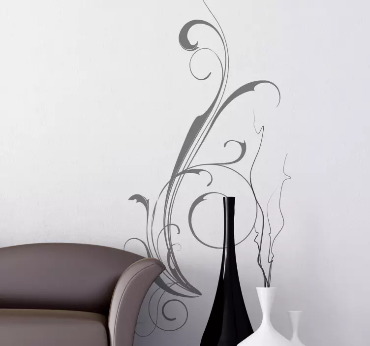 Vinilo decoración abstracción vegetal - TenVinilo