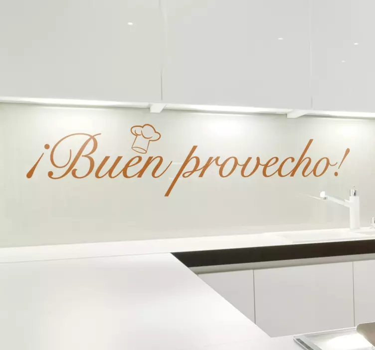 Vinilo decoración buen provecho - TenVinilo