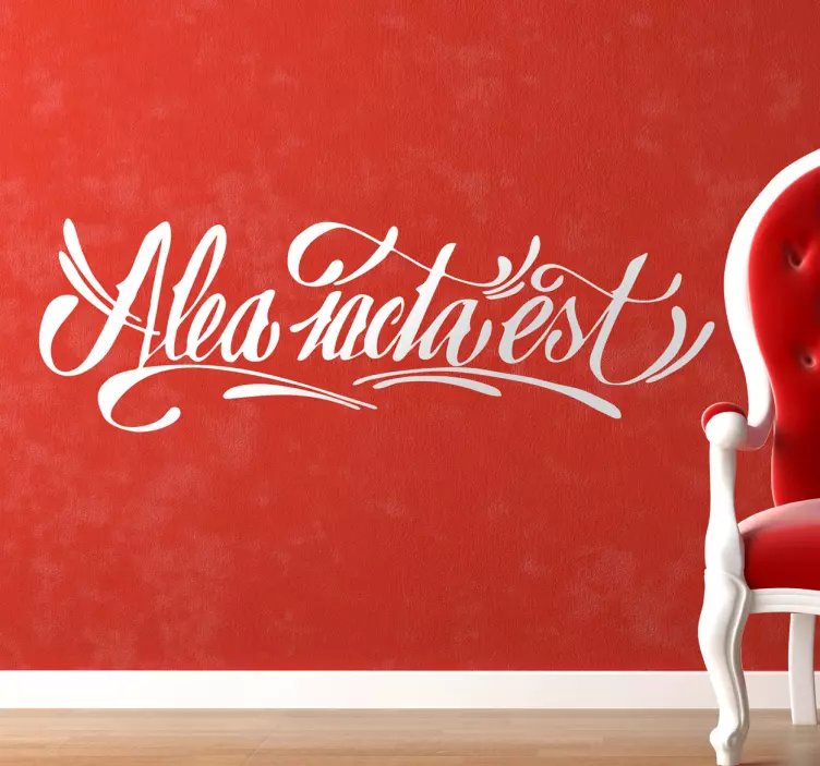 Vinilo decorativo alea iacta est - TenVinilo